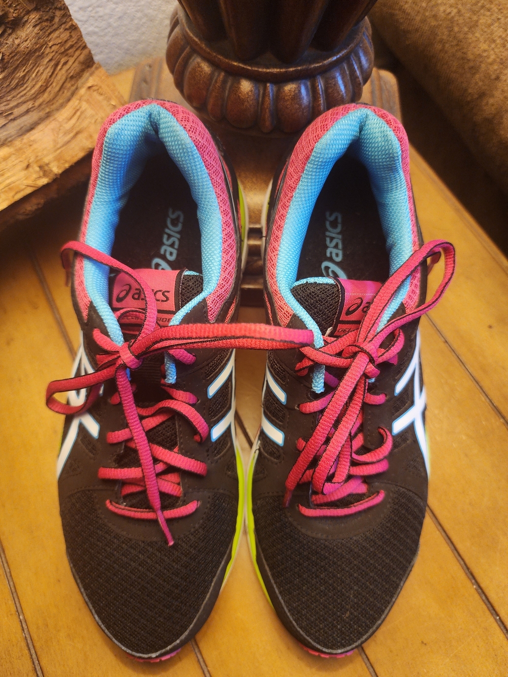 ASICS Gel-Invasion Women's Running Shoes Black/Pink/Aqua Size 7